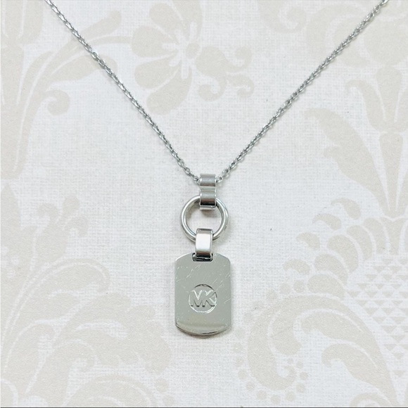 Michael Kors Pavé Dog Tag Estate Necklace - Picture 2 of 5